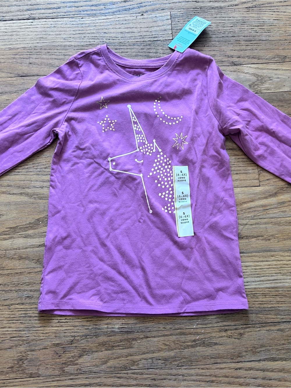 NWT - Target Cat & Jack Girls' Purple Unicorn Long-Sleeve Tee